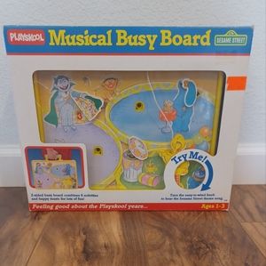 Playskool Musical Busy Board Sesame Street Vintage 1986